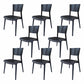Solid Wood Contemporary Dining Chair Kitchen Armless Open Back Chair