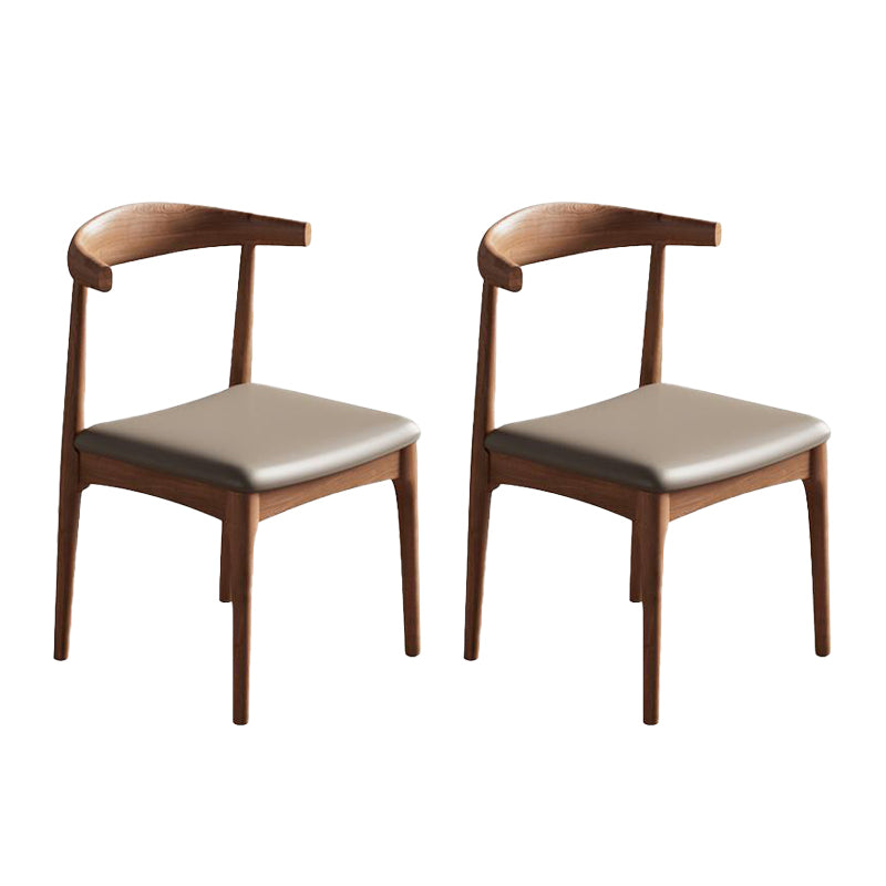 ウォルナットの現代的なキッチンダイニングチェアソリッドウッドサイドチェア