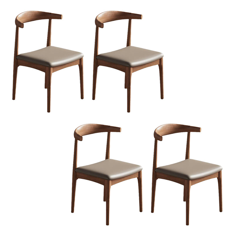 ウォルナットの現代的なキッチンダイニングチェアソリッドウッドサイドチェア