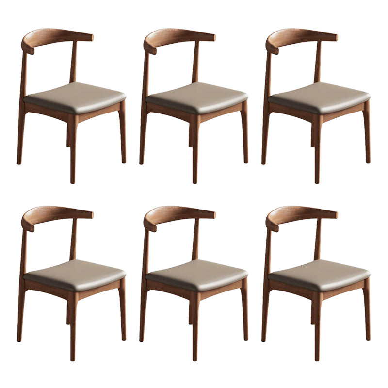 ウォルナットの現代的なキッチンダイニングチェアソリッドウッドサイドチェア