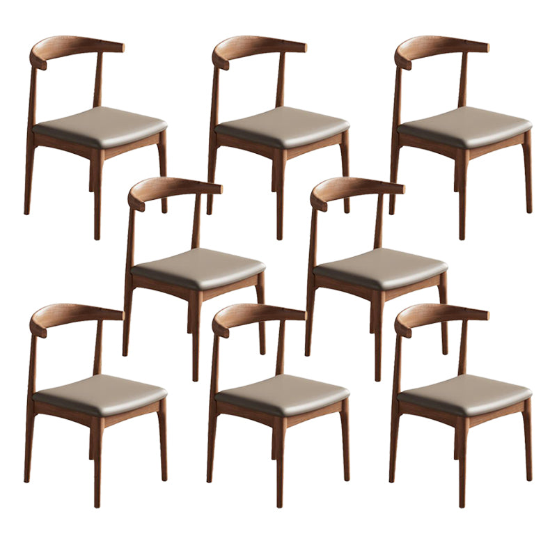 ウォルナットの現代的なキッチンダイニングチェアソリッドウッドサイドチェア