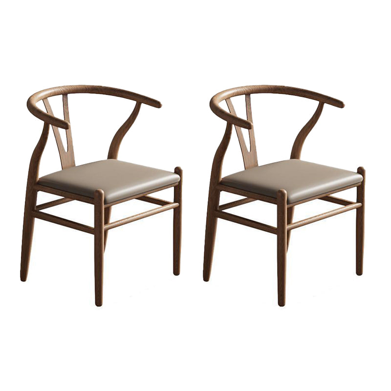 ウォルナットの現代的なキッチンダイニングチェアソリッドウッドサイドチェア
