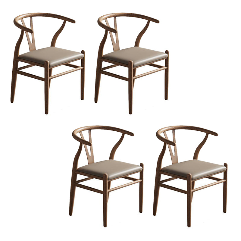 ウォルナットの現代的なキッチンダイニングチェアソリッドウッドサイドチェア