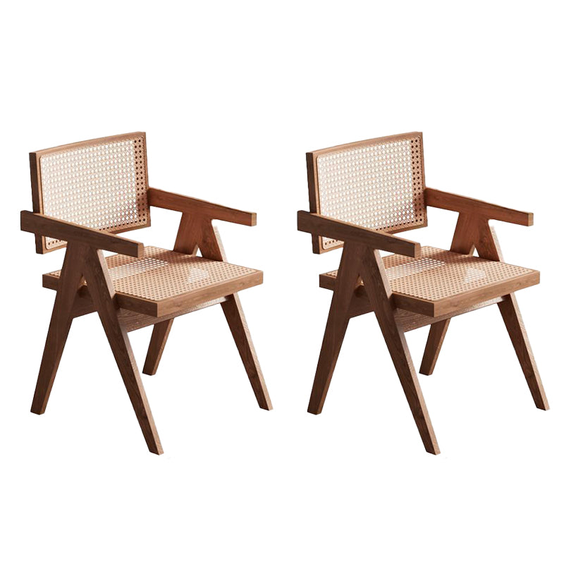 ウォルナットの現代的なキッチンダイニングチェアソリッドウッドサイドチェア