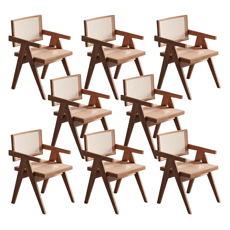 ウォルナットの現代的なキッチンダイニングチェアソリッドウッドサイドチェア