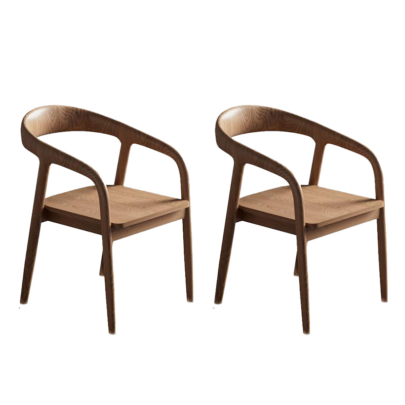 ウォルナットの現代的なキッチンダイニングチェアソリッドウッドサイドチェア