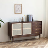 Contemporary Sideboard Cabinet Solid Wood Sideboard Table 55.12 "L x 15.75 "W x 31.50 "H Clearhalo 'buffet_sideboard' 'Buffets & Sideboards' 'furn' 'furn_buffet_sideboard' 'Furniture' 'Kitchen & Dining Furniture' 6579705