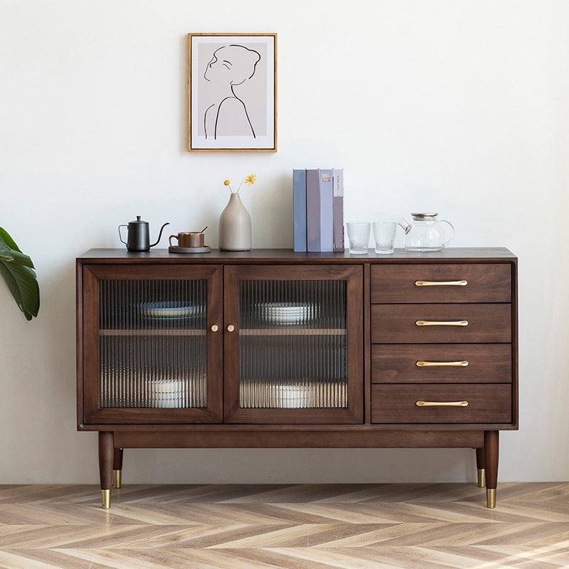 Contemporary Sideboard Cabinet Solid Wood Sideboard Table 55.12 "L x 15.75 "W x 31.50 "H Clearhalo 'buffet_sideboard' 'Buffets & Sideboards' 'furn' 'furn_buffet_sideboard' 'Furniture' 'Kitchen & Dining Furniture' 6579707
