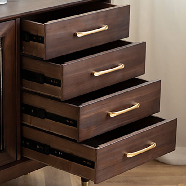 Contemporary Sideboard Cabinet Solid Wood Sideboard Table 55.12 "L x 15.75 "W x 31.50 "H Clearhalo 'buffet_sideboard' 'Buffets & Sideboards' 'furn' 'furn_buffet_sideboard' 'Furniture' 'Kitchen & Dining Furniture' 6579711