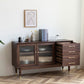 Contemporary Sideboard Cabinet Solid Wood Sideboard Table 55.12 "L x 15.75 "W x 31.50 "H Clearhalo 'buffet_sideboard' 'Buffets & Sideboards' 'furn' 'furn_buffet_sideboard' 'Furniture' 'Kitchen & Dining Furniture' 6579713