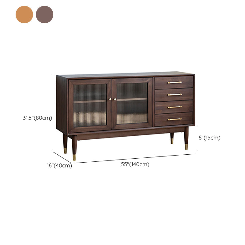 Contemporary Sideboard Cabinet Solid Wood Sideboard Table 55.12 "L x 15.75 "W x 31.50 "H Clearhalo 'buffet_sideboard' 'Buffets & Sideboards' 'furn' 'furn_buffet_sideboard' 'Furniture' 'Kitchen & Dining Furniture' 6579715