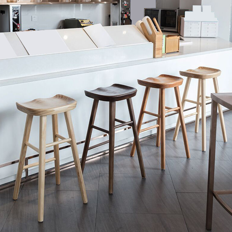 Massivholz Barhocker moderner Rückenless Counterhocker für Bristol