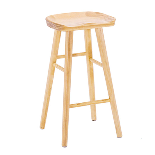 Tabouret de bar en bois massif tabouret de comptoir arrière moderne pour Bristol