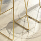 Glam Backrest Bar Stools Backrest Barstool with Gold Metal Legs