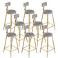 Contemporary Cushion Bar Stool Backrest Barstool with Gold Metal Legs Gray 8 Piece Set Clearhalo 'Bar Furniture' 'Bar Stools' 'bar_stools' 'furn' 'furn_bar_stools' 'Furniture' 'Kitchen & Dining Furniture' 6579815