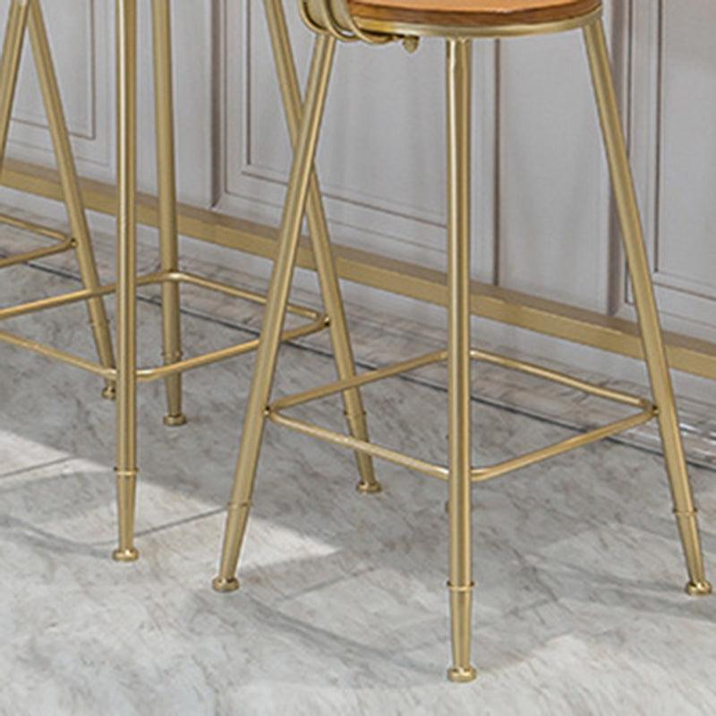 Contemporary Armless Bar Stools Wood Barstools with Footrest Clearhalo 'Bar Furniture' 'Bar Stools' 'bar_stools' 'furn' 'furn_bar_stools' 'Furniture' 'Kitchen & Dining Furniture' 6579852