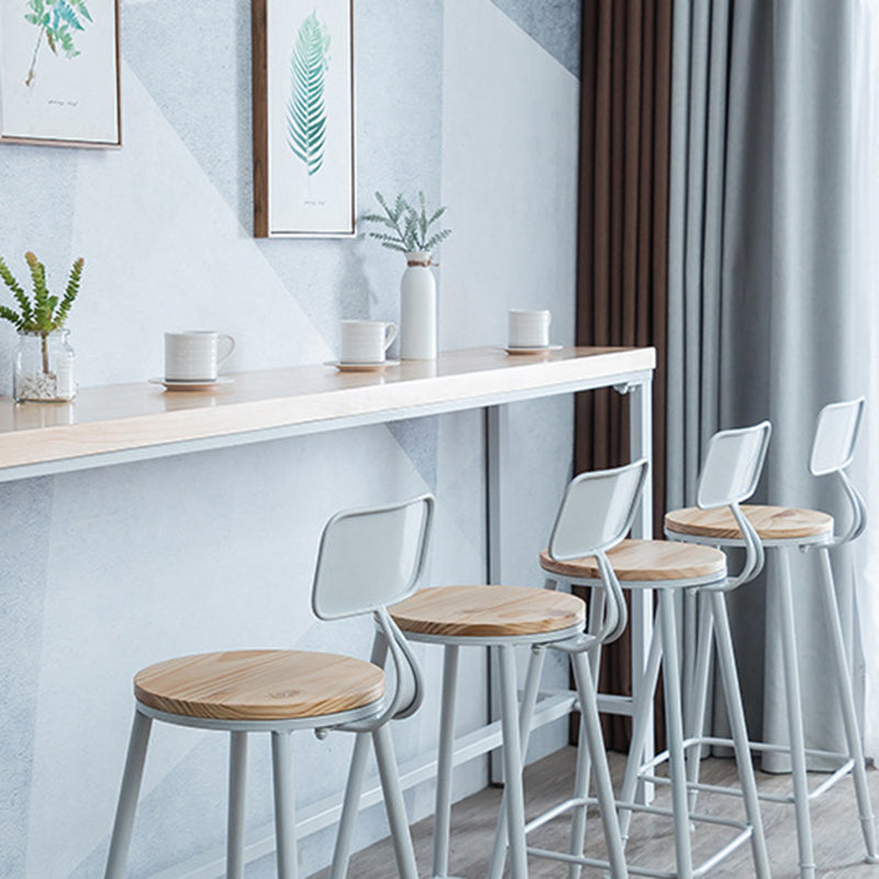 Contemporary Armless Bar Stools Wood Barstools with Footrest Clearhalo 'Bar Furniture' 'Bar Stools' 'bar_stools' 'furn' 'furn_bar_stools' 'Furniture' 'Kitchen & Dining Furniture' 6579854