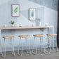 Contemporary Armless Bar Stools Wood Barstools with Footrest Clearhalo 'Bar Furniture' 'Bar Stools' 'bar_stools' 'furn' 'furn_bar_stools' 'Furniture' 'Kitchen & Dining Furniture' 6579858