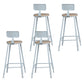Contemporary Armless Bar Stools Wood Barstools with Footrest White With Back 4 Piece Set Clearhalo 'Bar Furniture' 'Bar Stools' 'bar_stools' 'furn' 'furn_bar_stools' 'Furniture' 'Kitchen & Dining Furniture' 6579861