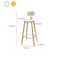 Contemporary Armless Bar Stools Wood Barstools with Footrest Clearhalo 'Bar Furniture' 'Bar Stools' 'bar_stools' 'furn' 'furn_bar_stools' 'Furniture' 'Kitchen & Dining Furniture' 6579864
