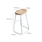 Contemporary Armless Bar Stools Wood Barstools with Footrest Clearhalo 'Bar Furniture' 'Bar Stools' 'bar_stools' 'furn' 'furn_bar_stools' 'Furniture' 'Kitchen & Dining Furniture' 6579865