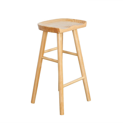 Industrial Solid Wood Bar Stool Backless Counter Stool for Living Room Natural 1 Piece Clearhalo 'Bar Furniture' 'Bar Stools' 'bar_stools' 'furn' 'furn_bar_stools' 'Furniture' 'Kitchen & Dining Furniture' 6579886