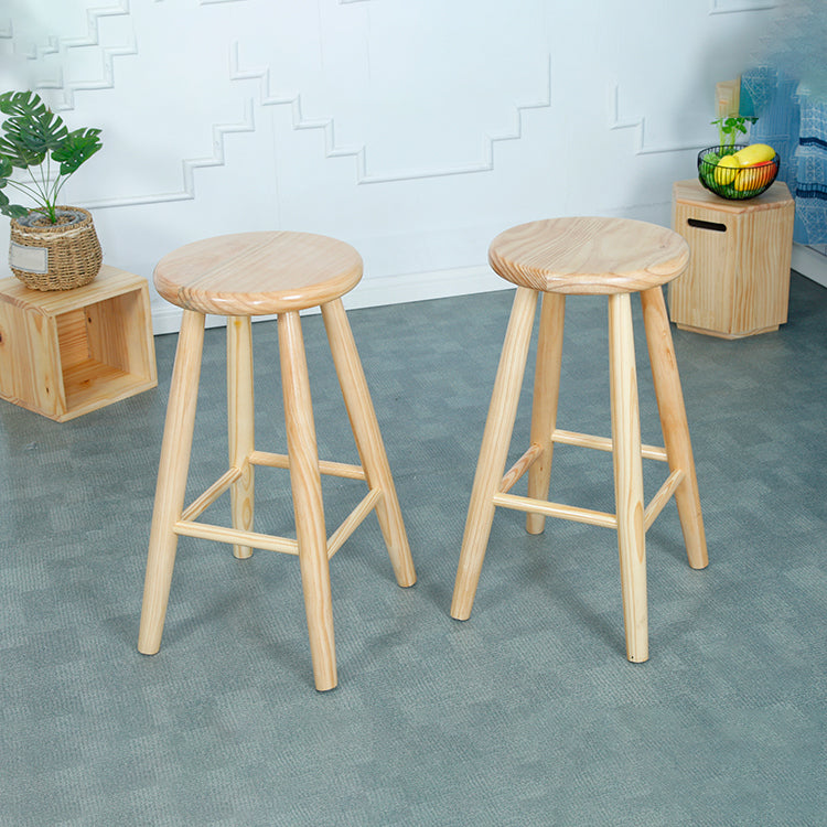 Industrial Solid Wood Bar Stool Backless Counter Stool for Living Room Clearhalo 'Bar Furniture' 'Bar Stools' 'bar_stools' 'furn' 'furn_bar_stools' 'Furniture' 'Kitchen & Dining Furniture' 6579888