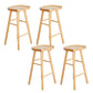 Industrial Solid Wood Bar Stool Backless Counter Stool for Living Room Natural 4 Piece Set Clearhalo 'Bar Furniture' 'Bar Stools' 'bar_stools' 'furn' 'furn_bar_stools' 'Furniture' 'Kitchen & Dining Furniture' 6579889