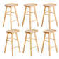 Industrial Solid Wood Bar Stool Backless Counter Stool for Living Room Natural 6 Piece Set Clearhalo 'Bar Furniture' 'Bar Stools' 'bar_stools' 'furn' 'furn_bar_stools' 'Furniture' 'Kitchen & Dining Furniture' 6579891