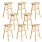 Industrial Solid Wood Bar Stool Backless Counter Stool for Living Room Natural 8 Piece Set Clearhalo 'Bar Furniture' 'Bar Stools' 'bar_stools' 'furn' 'furn_bar_stools' 'Furniture' 'Kitchen & Dining Furniture' 6579893