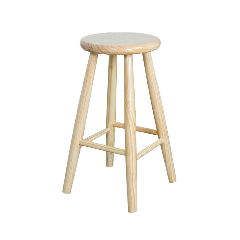 Industrial Solid Wood Bar Stool Backless Counter Stool for Living Room Clearhalo 'Bar Furniture' 'Bar Stools' 'bar_stools' 'furn' 'furn_bar_stools' 'Furniture' 'Kitchen & Dining Furniture' 6579894