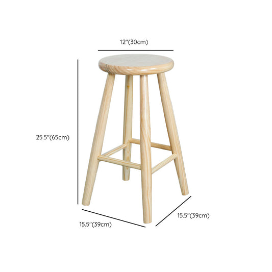 Industrial Solid Wood Bar Stool Backless Counter Stool for Living Room Clearhalo 'Bar Furniture' 'Bar Stools' 'bar_stools' 'furn' 'furn_bar_stools' 'Furniture' 'Kitchen & Dining Furniture' 6579900