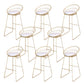 Glam Armless Bar Stool Metal Low Back Barstool with Gold Metal Legs