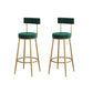 Low Back Metal Barstool Industrial Armless Bar Stool with Footrest