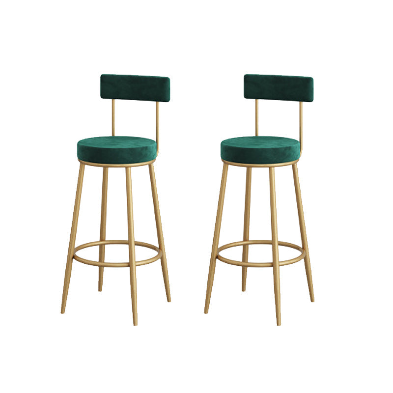 Low Back Metal Barstool Industrial Armless Bar Stool with Footrest
