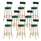Low Back Metal Barstool Industrial Armless Bar Stool with Footrest