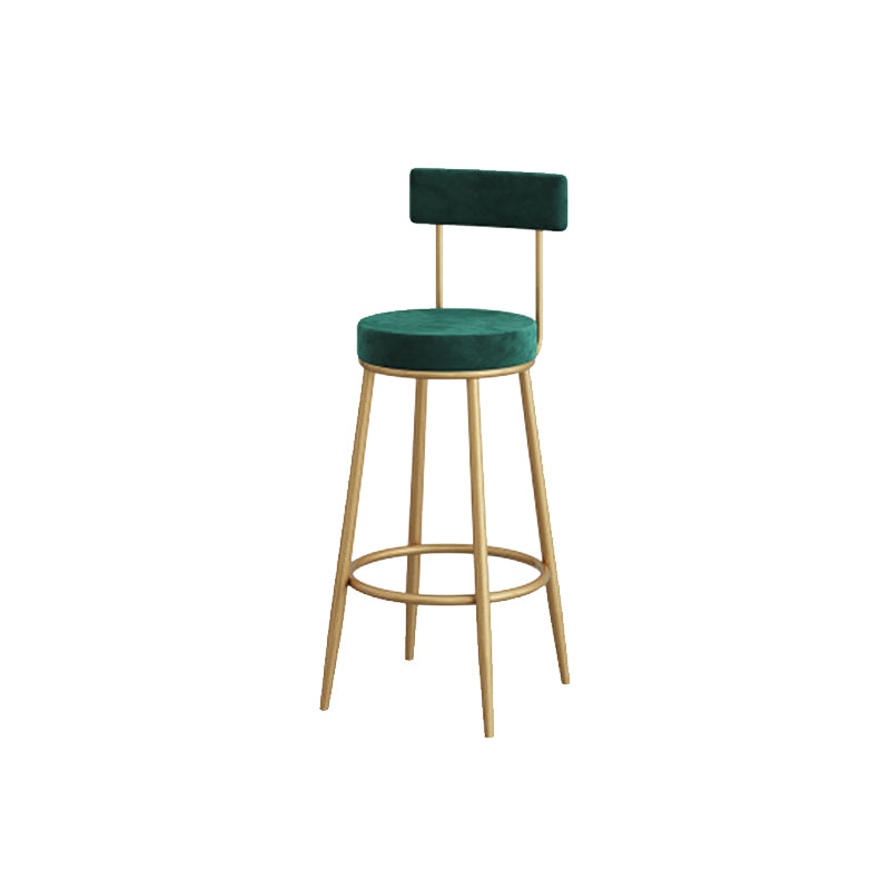Low Back Metal Barstool Industrial Armless Bar Stool with Footrest
