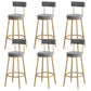 Low Back Metal Barstool Industrial Armless Bar Stool with Footrest