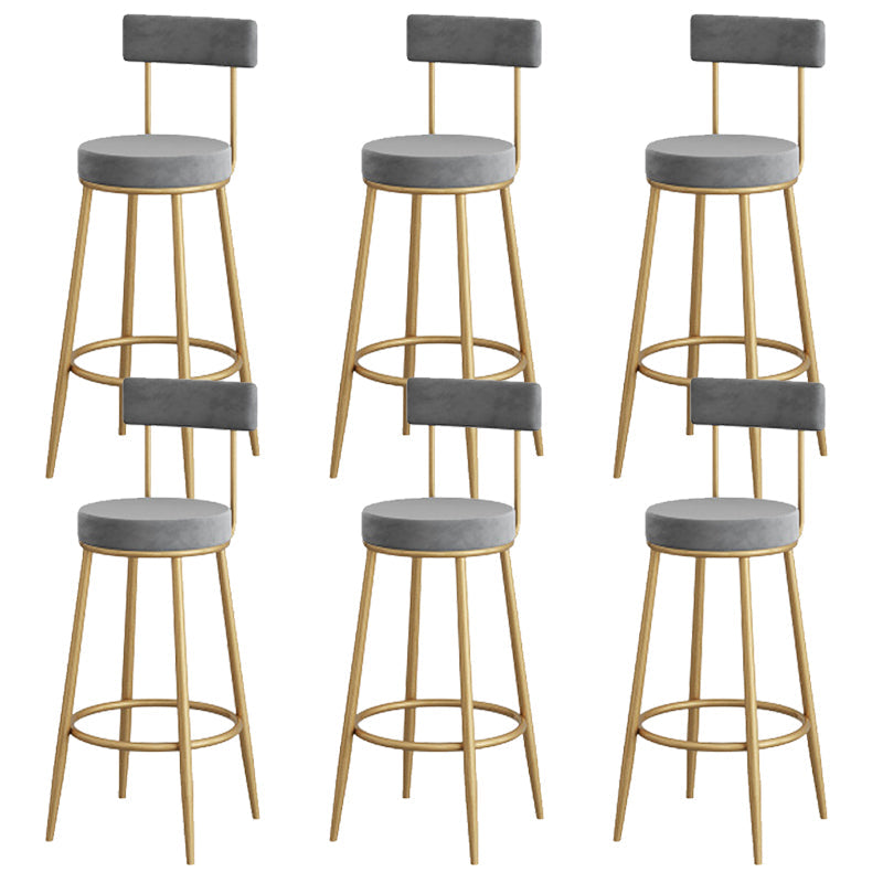 Low Back Metal Barstool Industrial Armless Bar Stool with Footrest