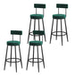 Low Back Metal Barstool Industrial Armless Bar Stool with Footrest