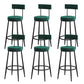 Low Back Metal Barstool Industrial Armless Bar Stool with Footrest