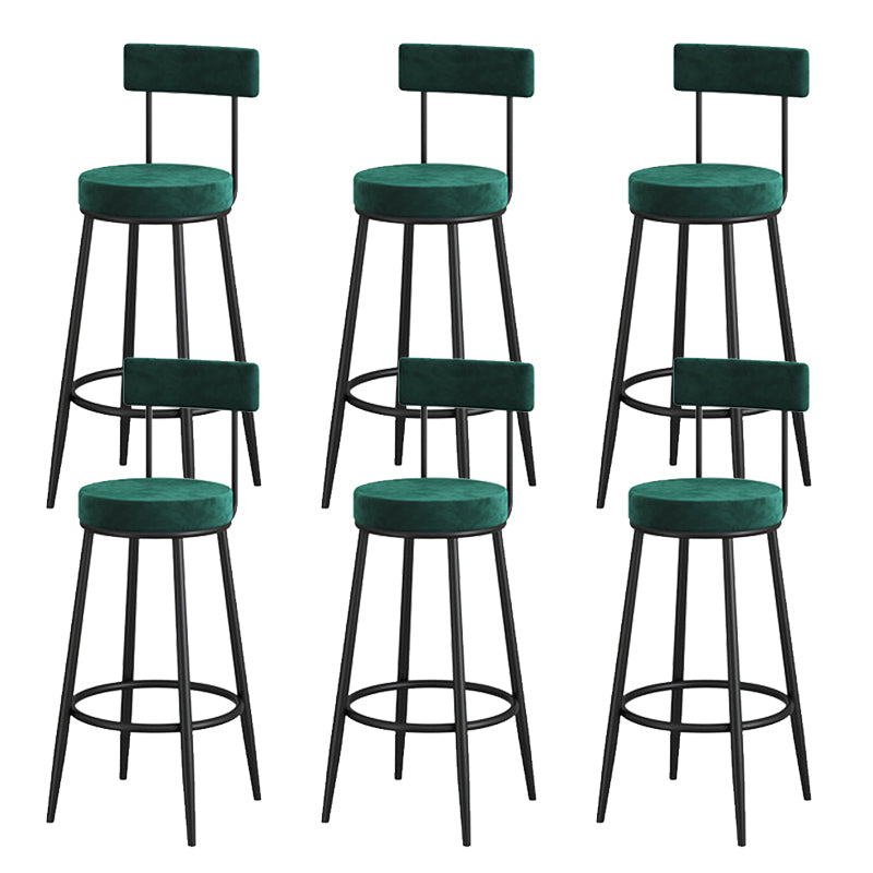 Low Back Metal Barstool Industrial Armless Bar Stool with Footrest