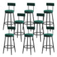Low Back Metal Barstool Industrial Armless Bar Stool with Footrest