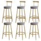 Low Back Metal Barstool Industrial Armless Bar Stool with Footrest