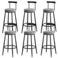 Low Back Metal Barstool Industrial Armless Bar Stool with Footrest