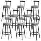 Low Back Metal Barstool Industrial Armless Bar Stool with Footrest