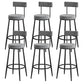 Low Back Metal Barstool Industrial Armless Bar Stool with Footrest