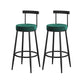 Low Back Metal Barstool Industrial Armless Bar Stool with Footrest