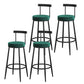 Low Back Metal Barstool Industrial Armless Bar Stool with Footrest