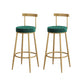 Low Back Metal Barstool Industrial Armless Bar Stool with Footrest